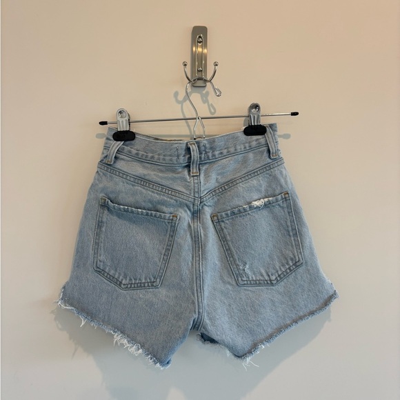 Agolde High Rise Light Blue Dee Short - Picture 4 of 6